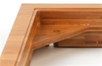 Detail of the machined bamboo corner